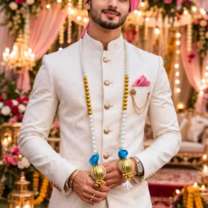 Pearl latkan necklace for women traditional wedding jewelry