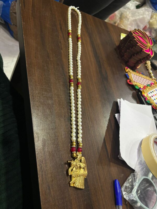 Radha krishna pendant with mala