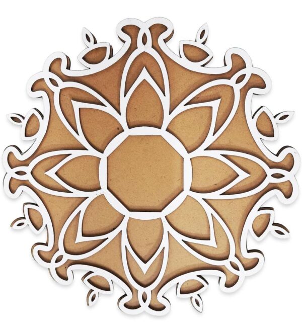 12 inch rangoli stencil deepak diya design