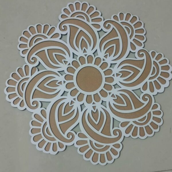 12 inch mdf rangoli stencil kerry  design