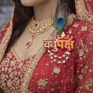 Elegant Vadhupaksh lapel brooch for Indian wedding