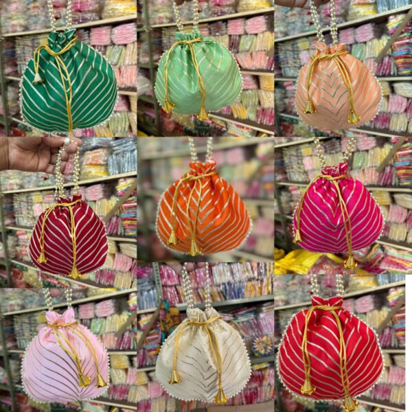 Gota Patti Work Potli Bag