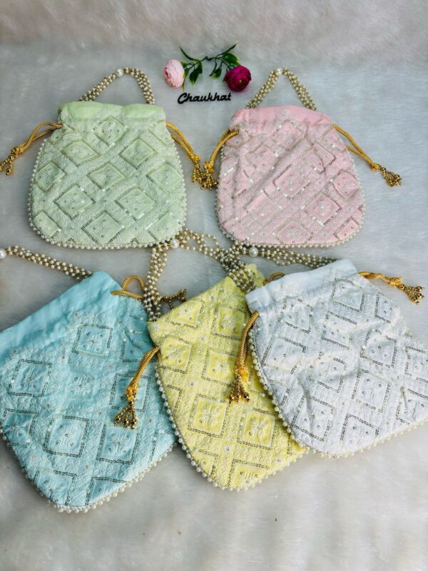 Sequance Work Potli Bag