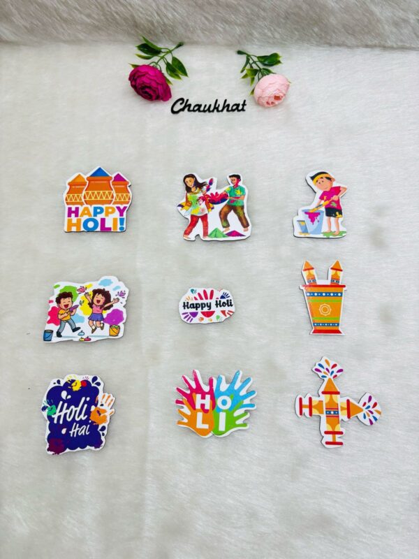Happy Holi Mdf Tags