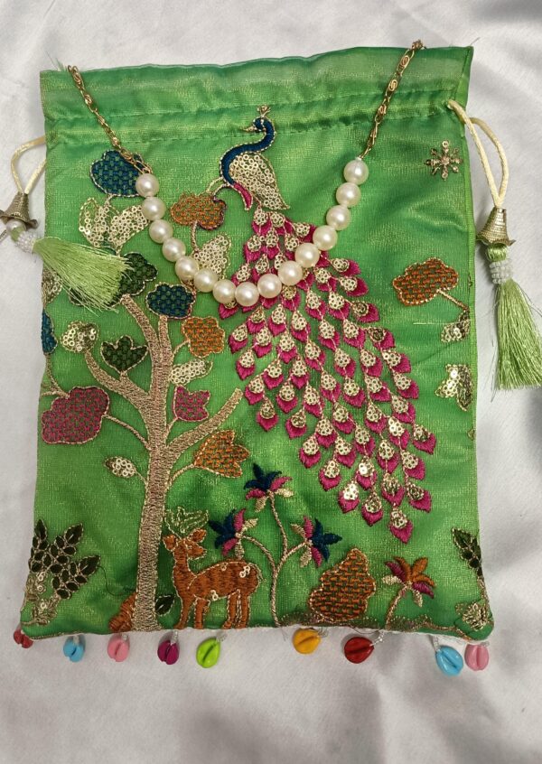 Green Handmade Potli Bag