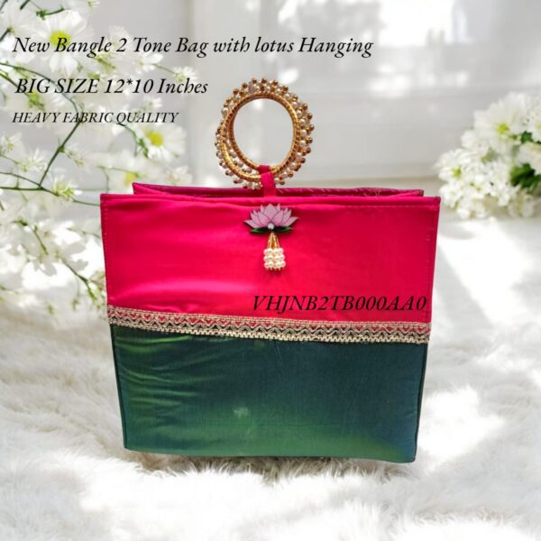 12 By 10 Inch Bag With Lotus