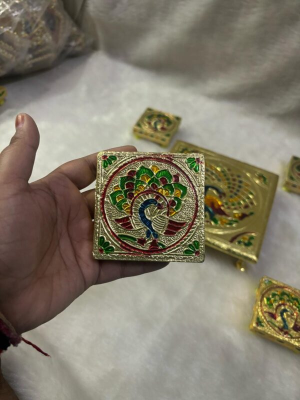 Golden Bajot Wooden Chowki