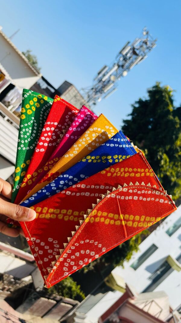 Women's Ethnic Bandhani Pattern Clutch Purse Bag