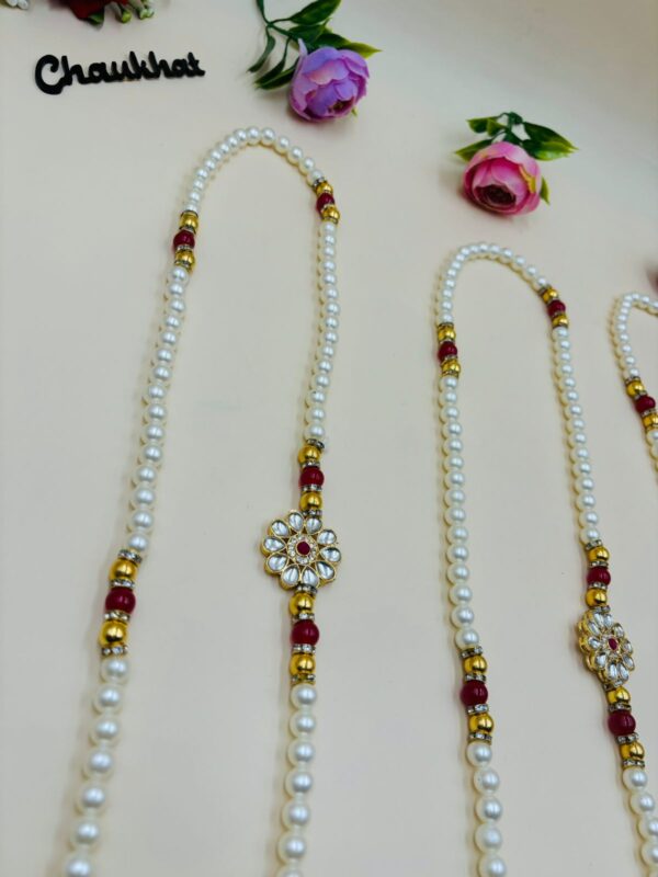 Royal Entice Pearl Kundan Mala For Barat Swagat