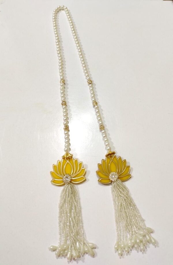 Peal Welcome Mala With Lotus And Tassels