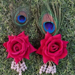 Red Rose Morpankh Brooch