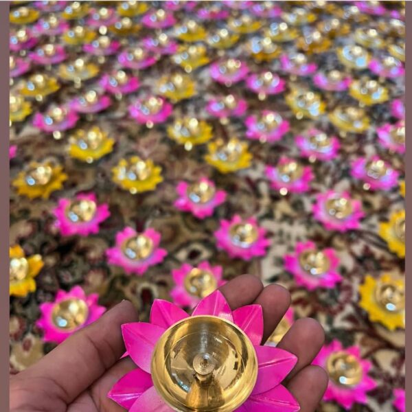 Lotus Metal Diya