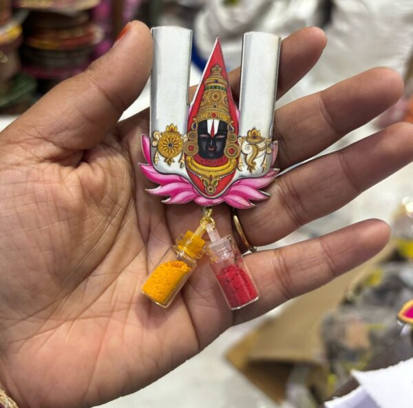 Tirupati Balaji Haldi Kumkum With Fridge Magnet