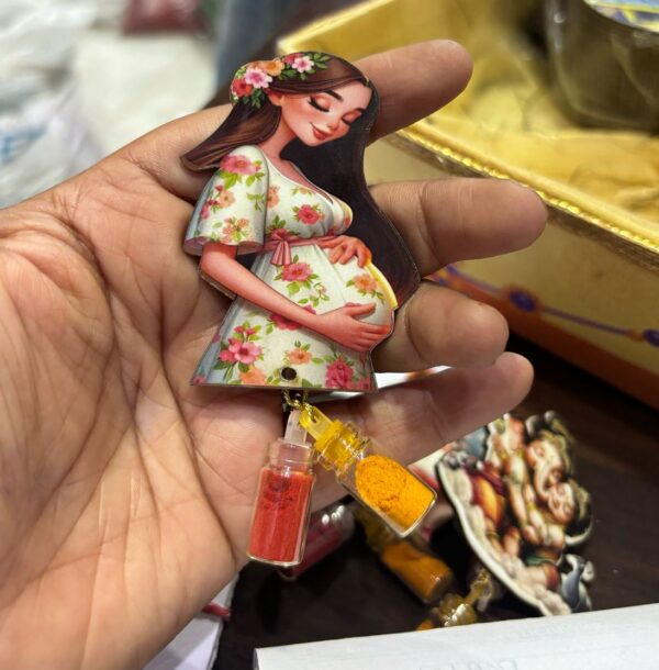 Haldi Kumkum With Fridge Magnet For Baby Shower Function