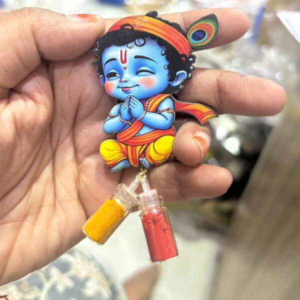 Krishna ji Haldi Kumkum With Fridge Magnate