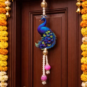 Elegant peacock wall and door hanging for wedding and Diwali decor