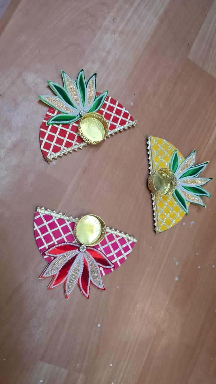 Handwork Leaf T-Light Candle Holder | Elegant Festive Home Decor & Diwali Gift