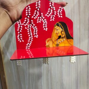 Decorated MDF Jharoka Set | Traditional Wall Hanging & Festive Home Decor