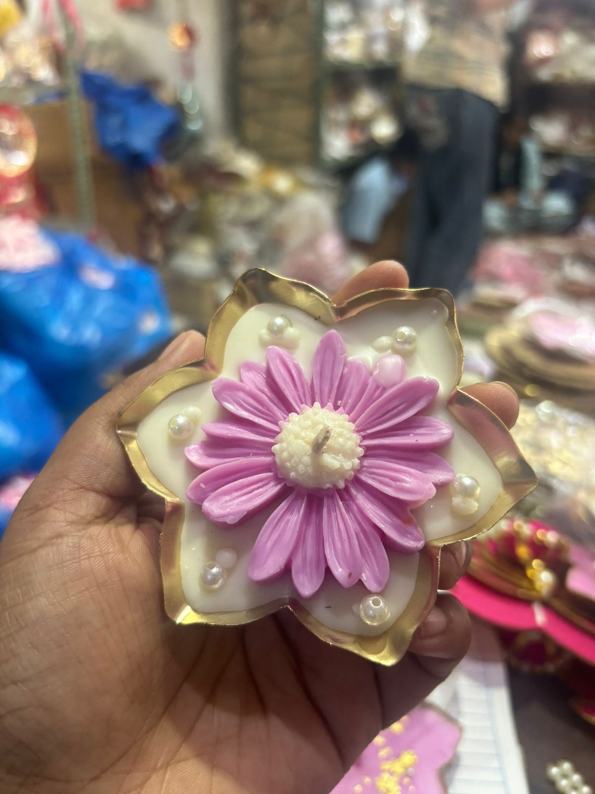 Lotus Flower T-Light Candle Holder | Elegant Diwali & Festive Home Decoration