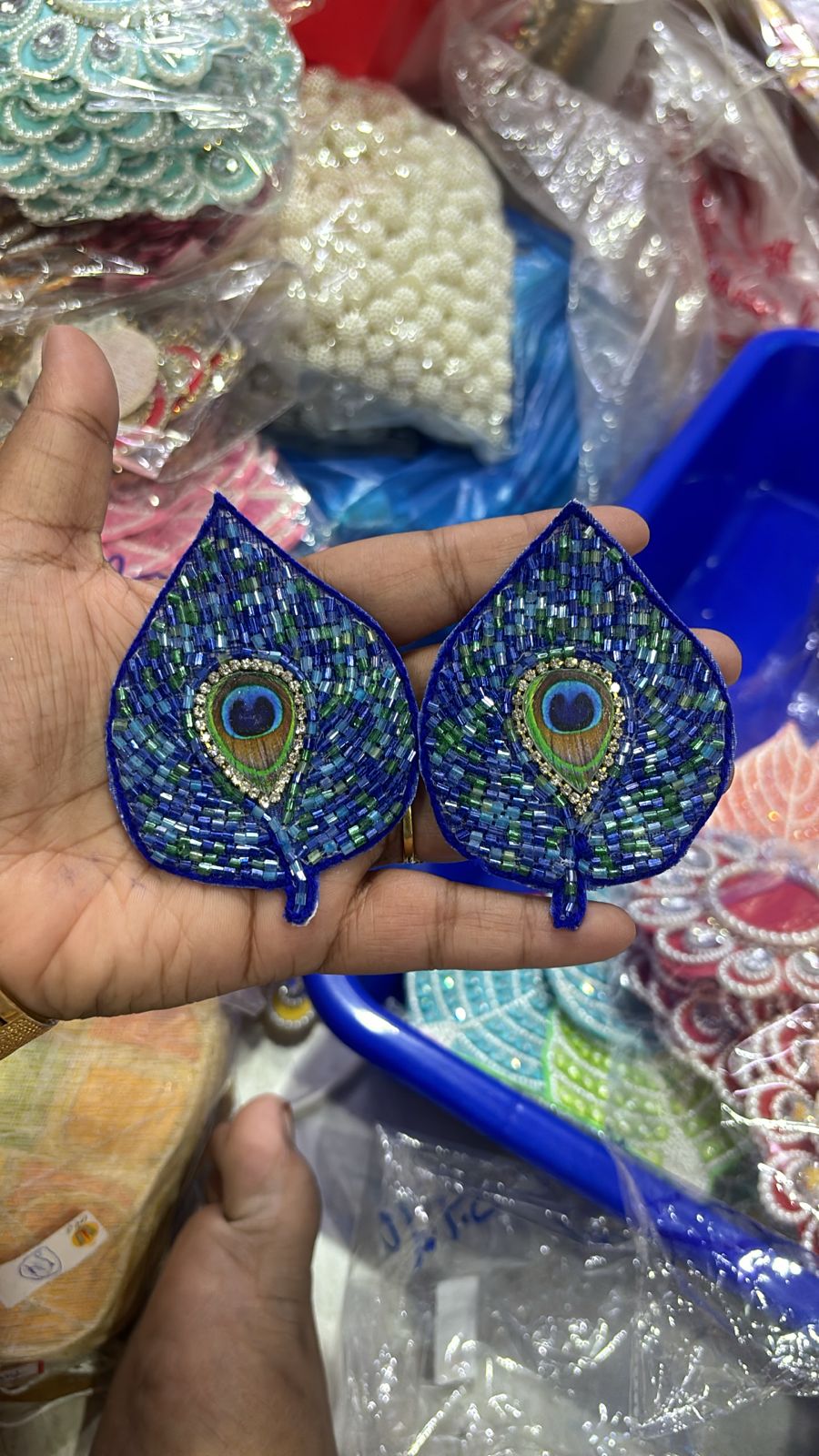 Beautiful Morpankh Booti | Decorative Peacock Feather Motif for Festive & Wedding Decor