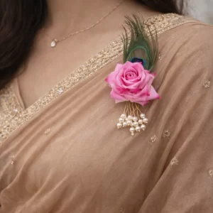 Red rose lapel pin brooch for groom and party weae