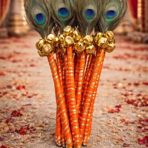 wedding phera prop wooden rattles handcrafted design