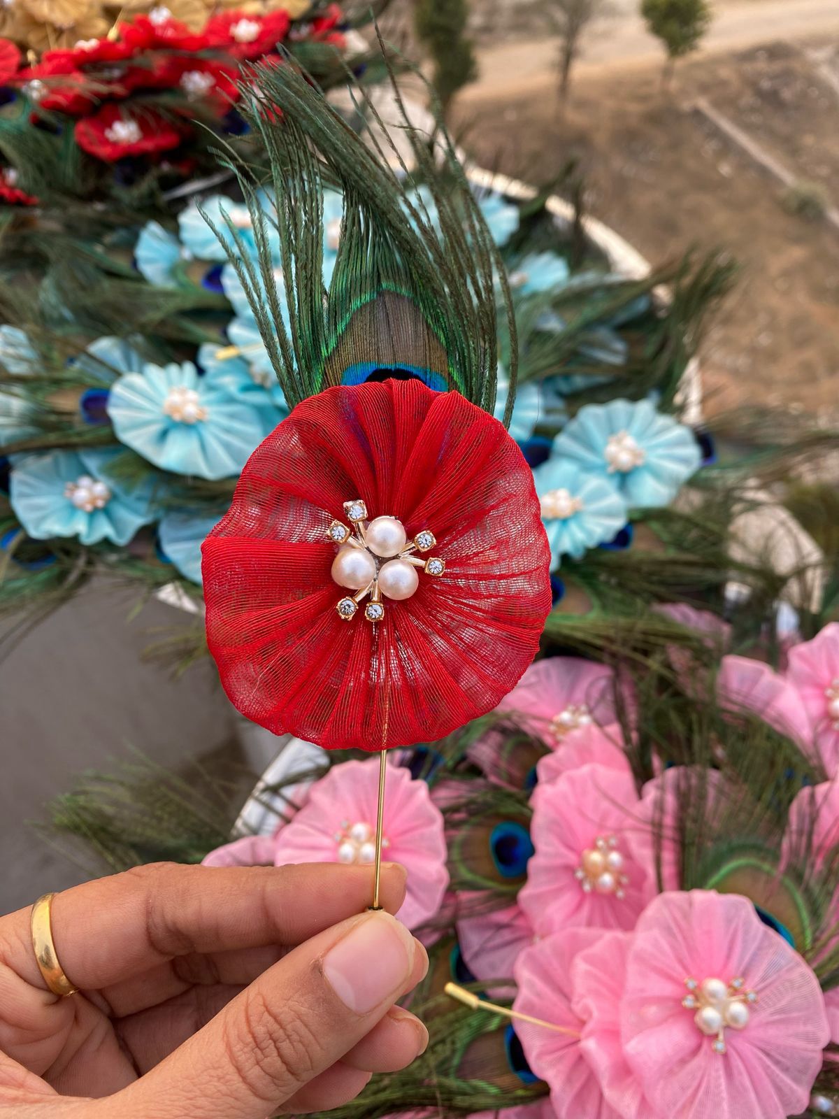 Orjanga floral lepal pin for wedding and traditional outfits