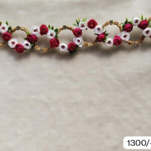 Pearl and Colourful Rose Design Decorative Bandarwal for Home, Festive & Wedding Decor