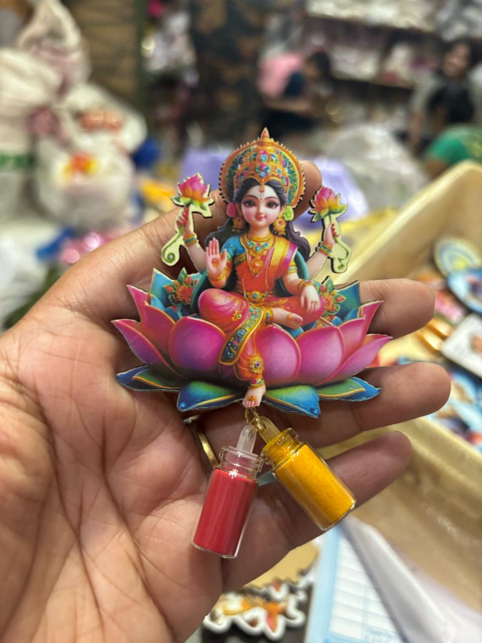 Auspicious Laxmi Theme Haldi Kumkum Hamper – Designer Festival & Pooja Gift (1 Piece)