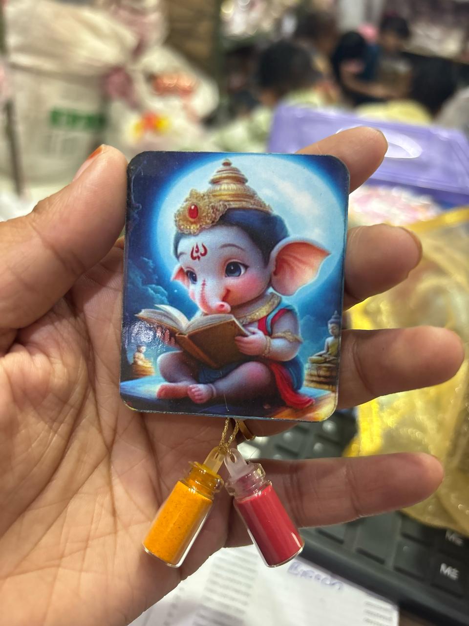 Auspicious Ganpati Haldi Kumkum Hamper – Designer Pooja Gift Sets for All Occasions (1 Piece)