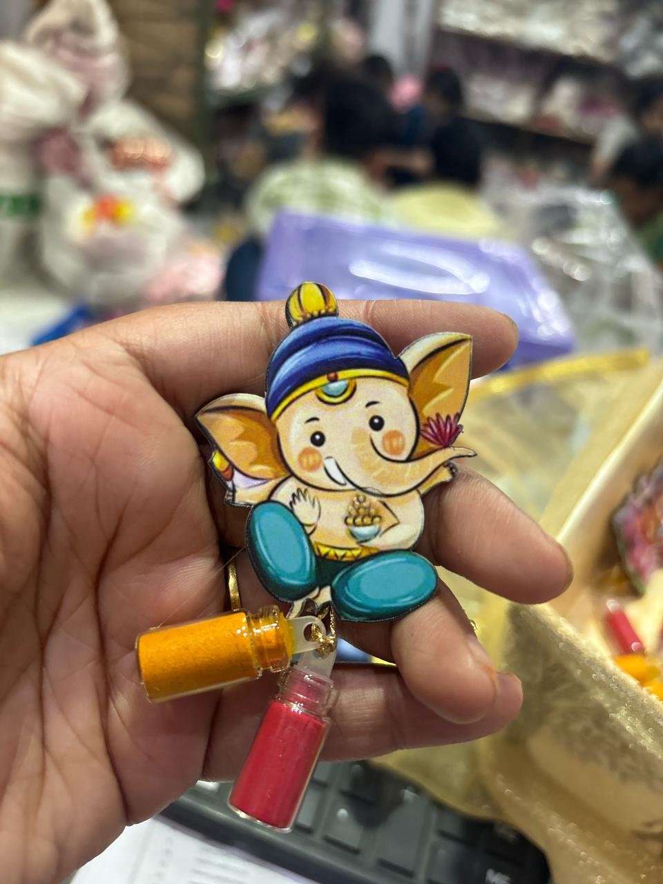 Ganesh Ji Theme Haldi Kumkum Hamper – Auspicious Pooja & Gift Items (1 piece)