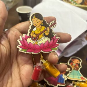 Saraswati & Aksharambh Sanskaar Theme Haldi Kumkum Hamper | Traditional Gift Hampers (1 Piece)