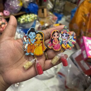 Radha Krishna & Ram Sita Haldi Kumkum Hamper – Divine Traditional Gift Sets (1 Piece)