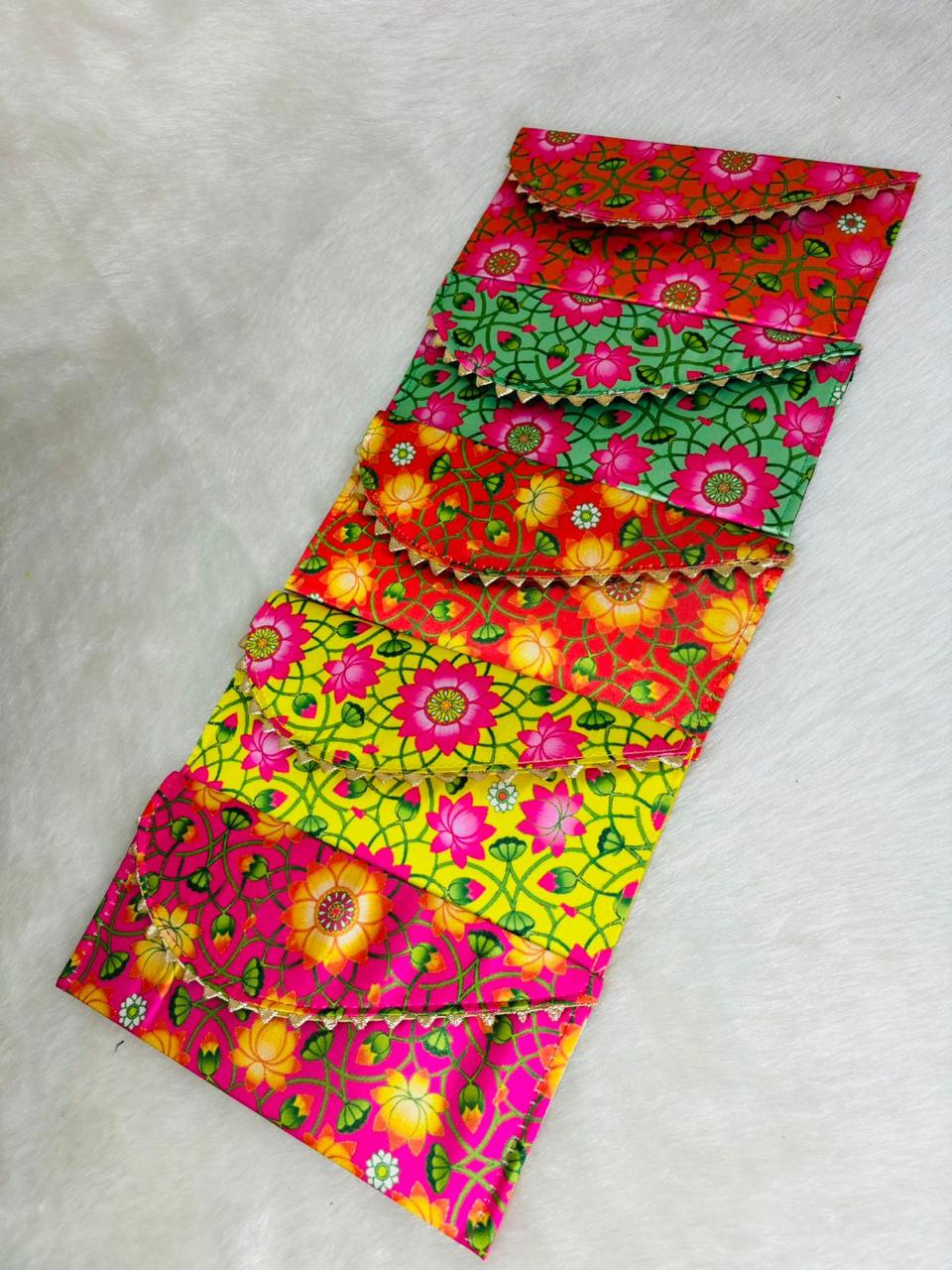 Flower design envelope with elegant floral print for gifting and cash presents