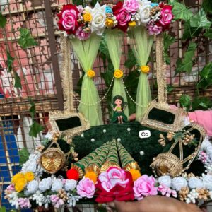 Beautiful Decorative Mehendi Plate | Wedding Season Ceremony Plate, Haldi Tray & Gift Accessories (1 Piece)