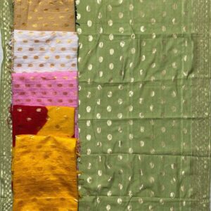 Classic ethnic chunari dupatta with gold butti for Indian ceremonies