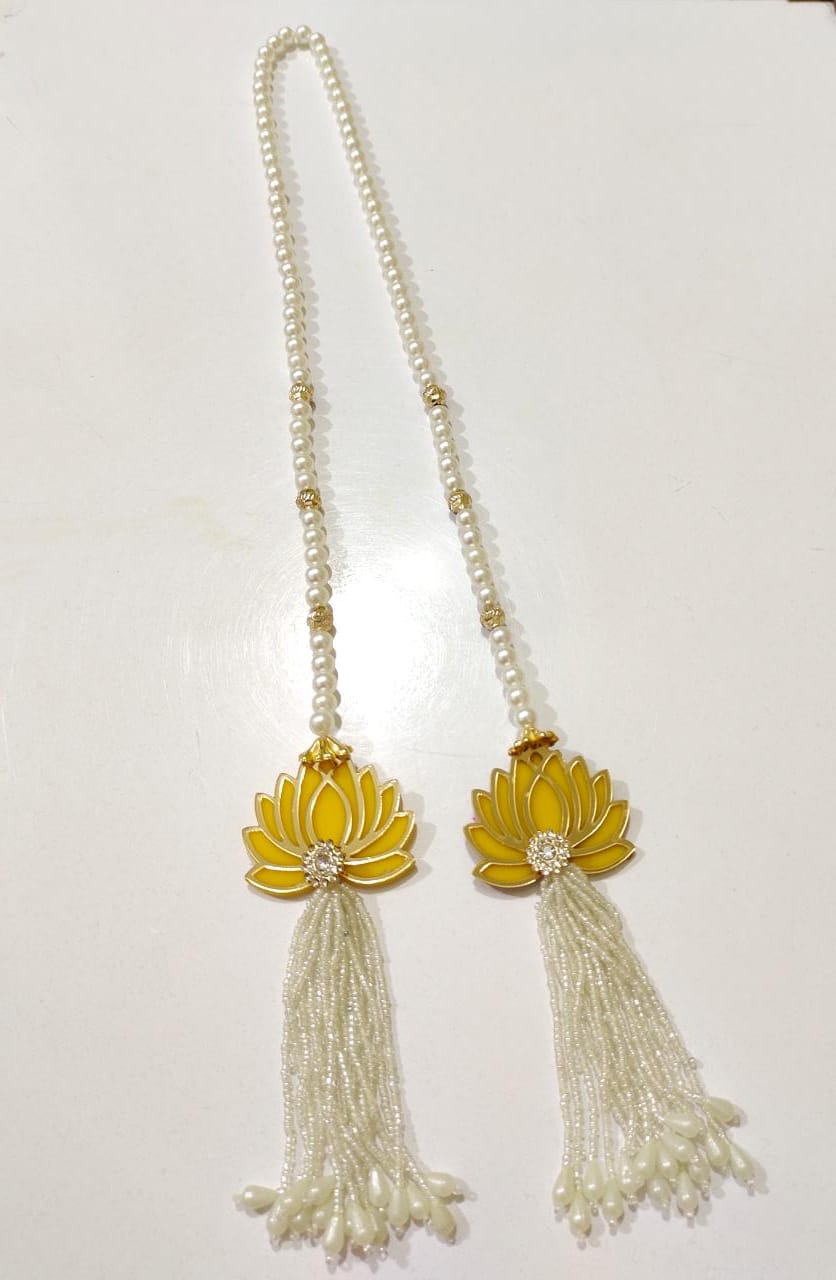 Traditional lotus flower barat welcome garland for Indian wedding entry