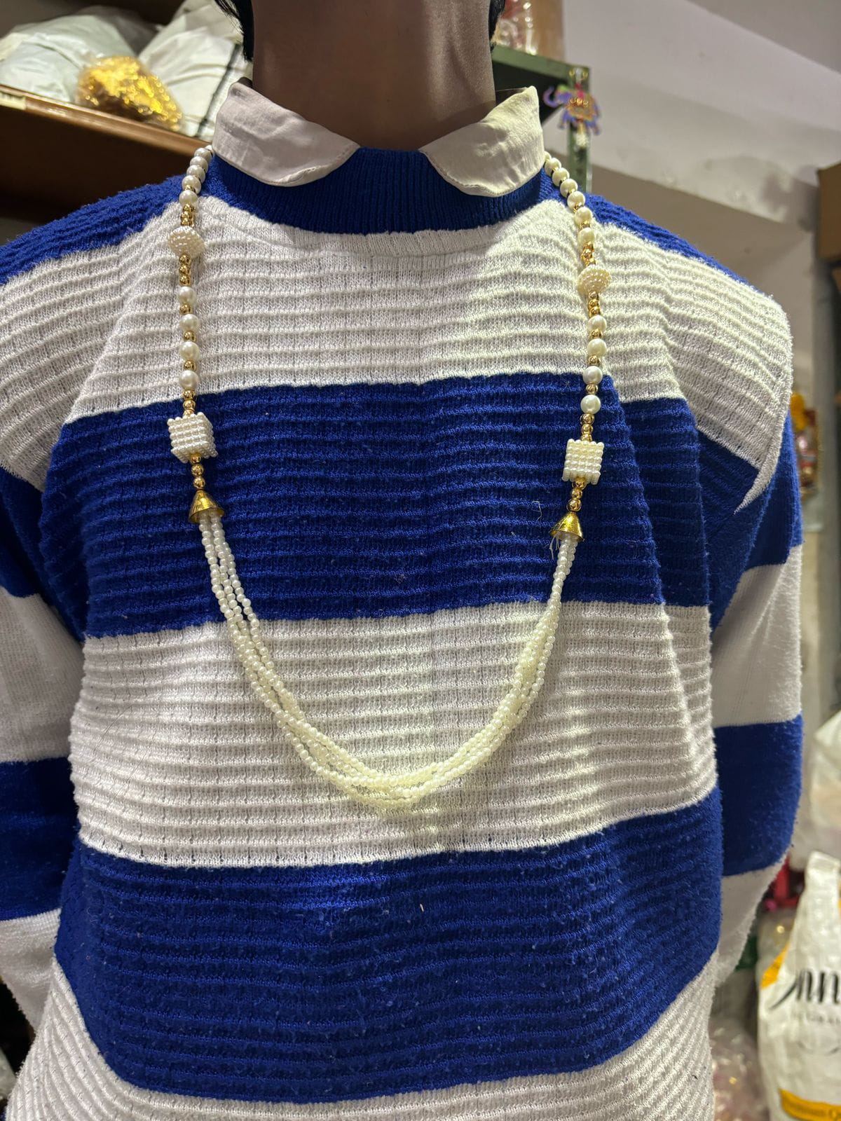 Pearl design barat swagat mala for wedding guest welcome