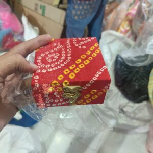 Handmade Chunri Design 4x4 Gift Box for wedding and festive gifting