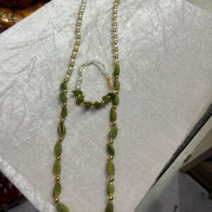 Designer elaichi bracelet and barat swagat mala set for Indian wedding welcome ceremony