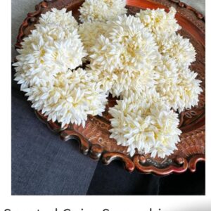 Scented gajra scrunchies for women with floral design for bun and ponytail hairstyles