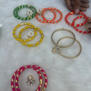 Traditional bangle pair with matching ring for women