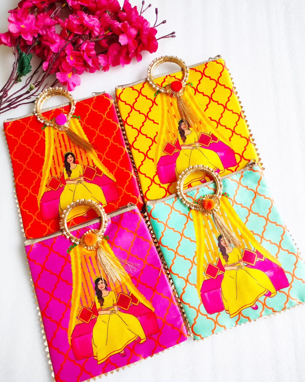 Indian bridal festive clutch purse for wedding and reception