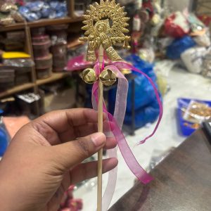 Radha Krishna design wooden phera stick used in Hindu wedding ceremony