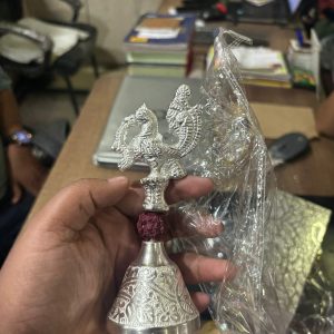 Rudraksh bell for pooja hanging in home mandir