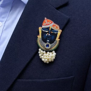 Premium Shreenathji brooch for wedding and festive wear