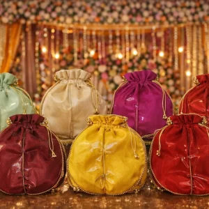 Plain fabric potli bag for embroidery, printing and custom decoration