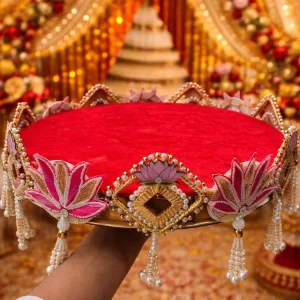 Traditional Indian serving platter for wedding and home rituals