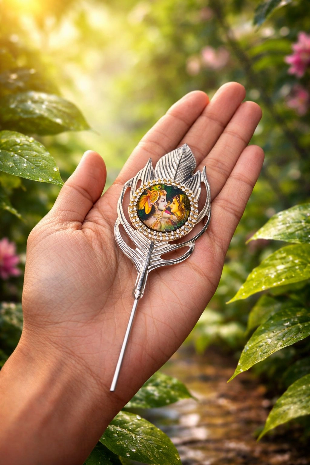 Radha Krishna design tilak stick for pooja and Janmashtami rituals