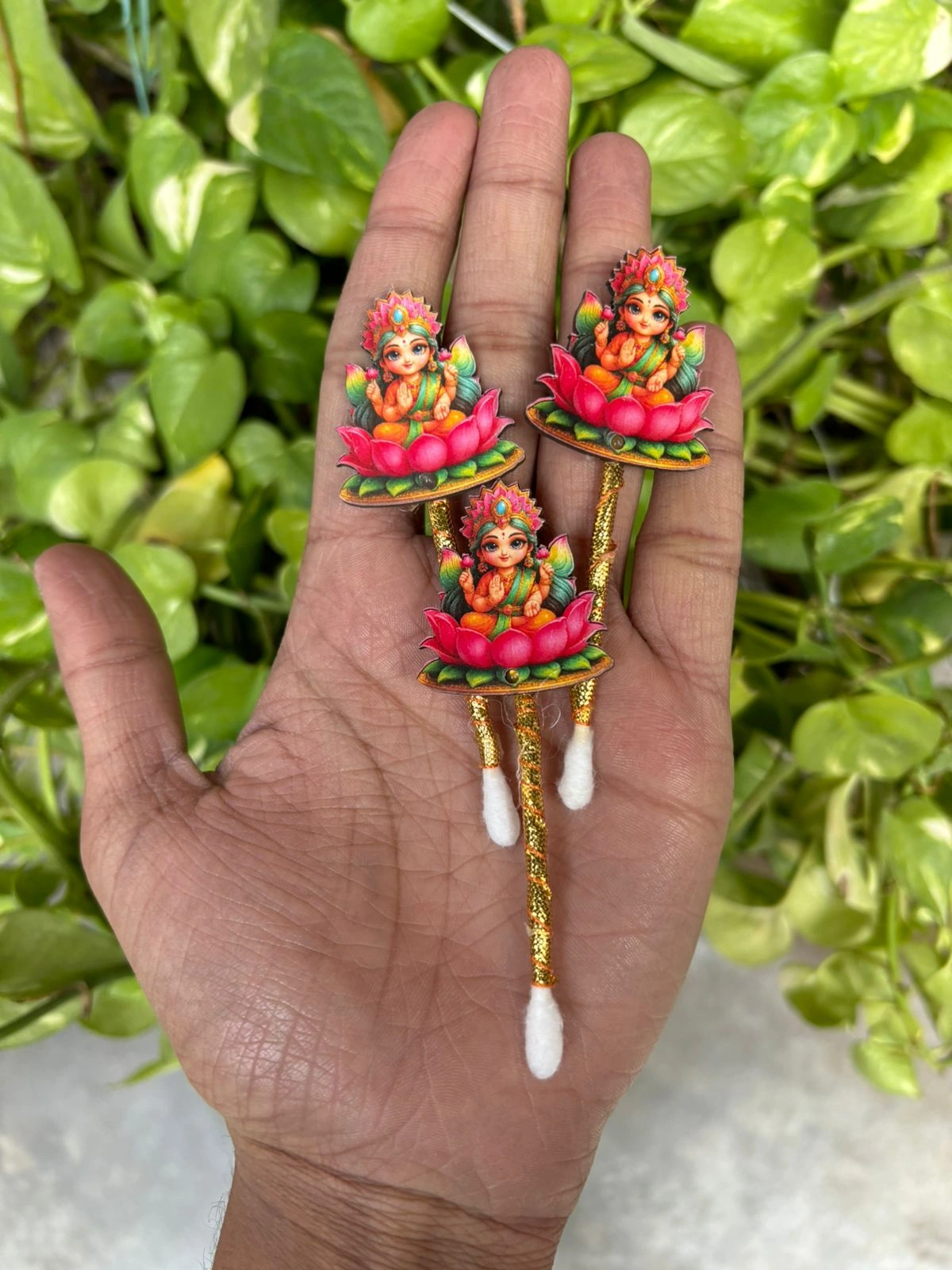 Laxmi Ji design tilak stick for pooja and Diwali rituals